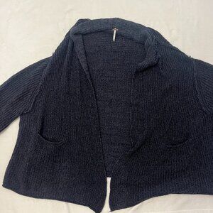 Free People Oversized Navy Sweater
